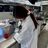 Nguyen working in the chemistry lab