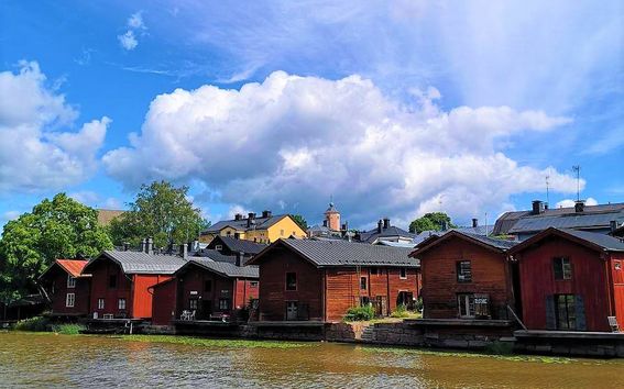 Wooden barns in Porvoo