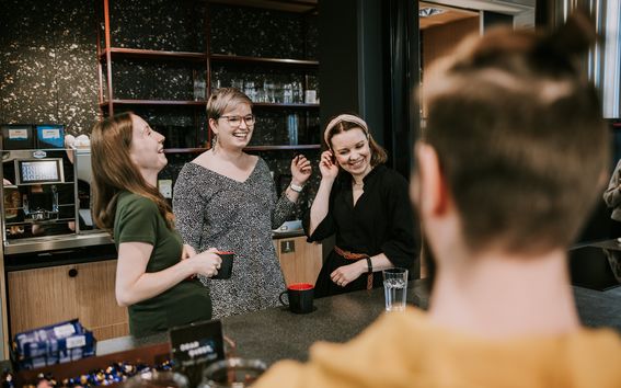 People having a coffee break at the office