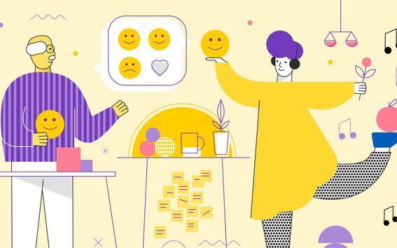 illustration of two people