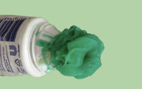 overflowing tube of toothpaste