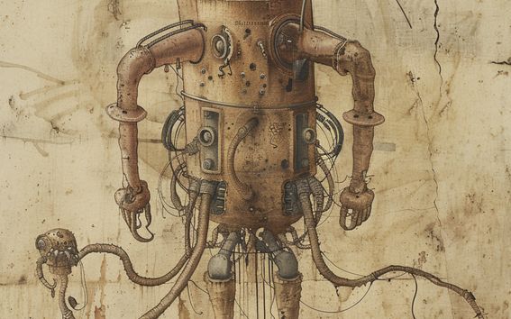 An artistic depiction of a critical transformer