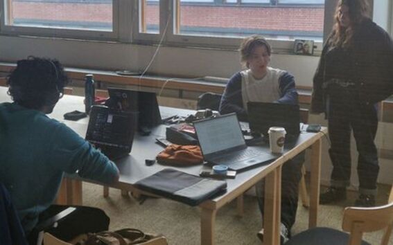 Students studying together