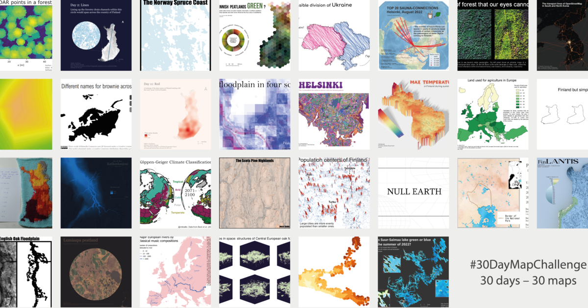 #30DayMapChallenge: 30 days – 30 maps | Aalto Blogs