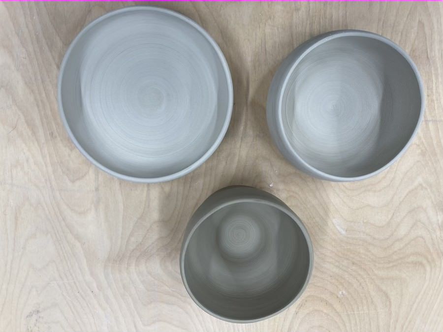 The last three ceramics pieces I threw