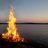Bonfire during Finnish midsummer