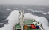 S.A. Agulhas in storm
