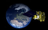 Earth and satellite. Attribution: ESA–J. Huart, CC BY-SA IGO 3.0.