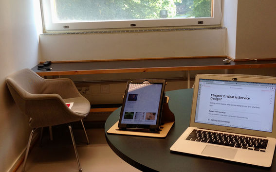 Writing my thesis in the Harald Herling Learning Centre.