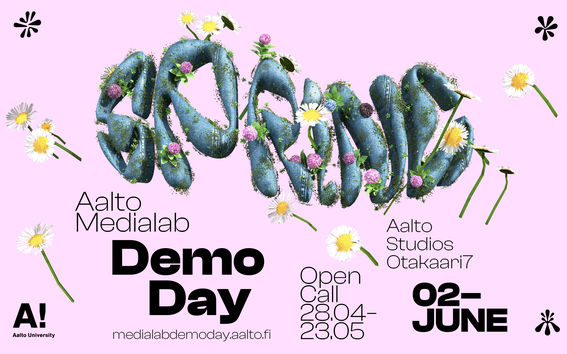 Aalto Media Lab Spring Demo Day 2023 poster