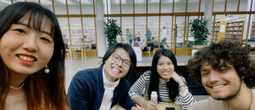 Chenyu with friends on campus.