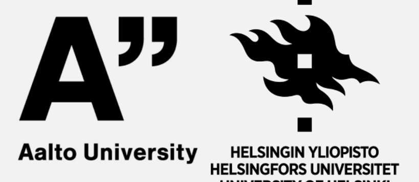 Aalto university and Helsinki university logos