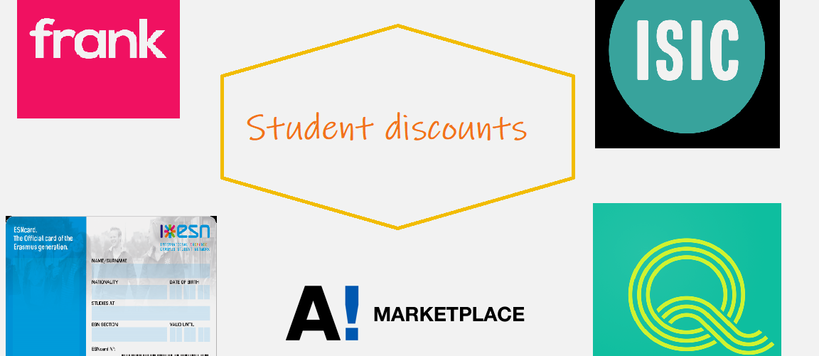 Several logos of places to get student discount