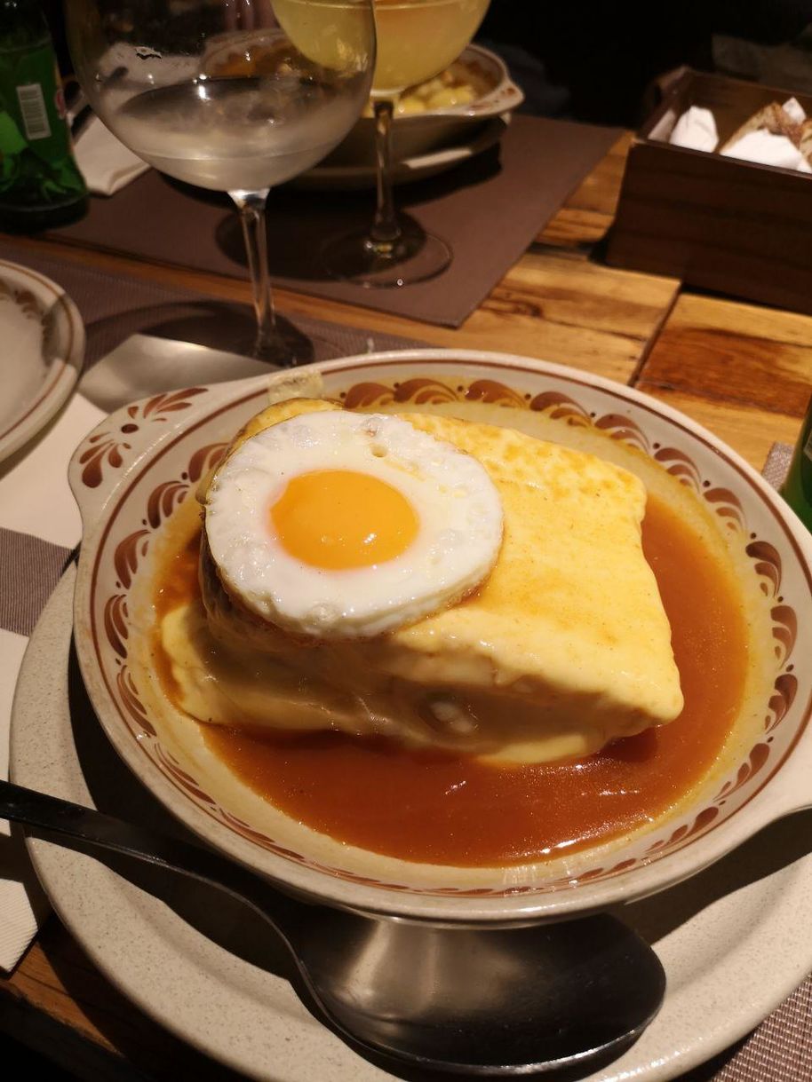 The famous Francesinha – a must try in Porto.