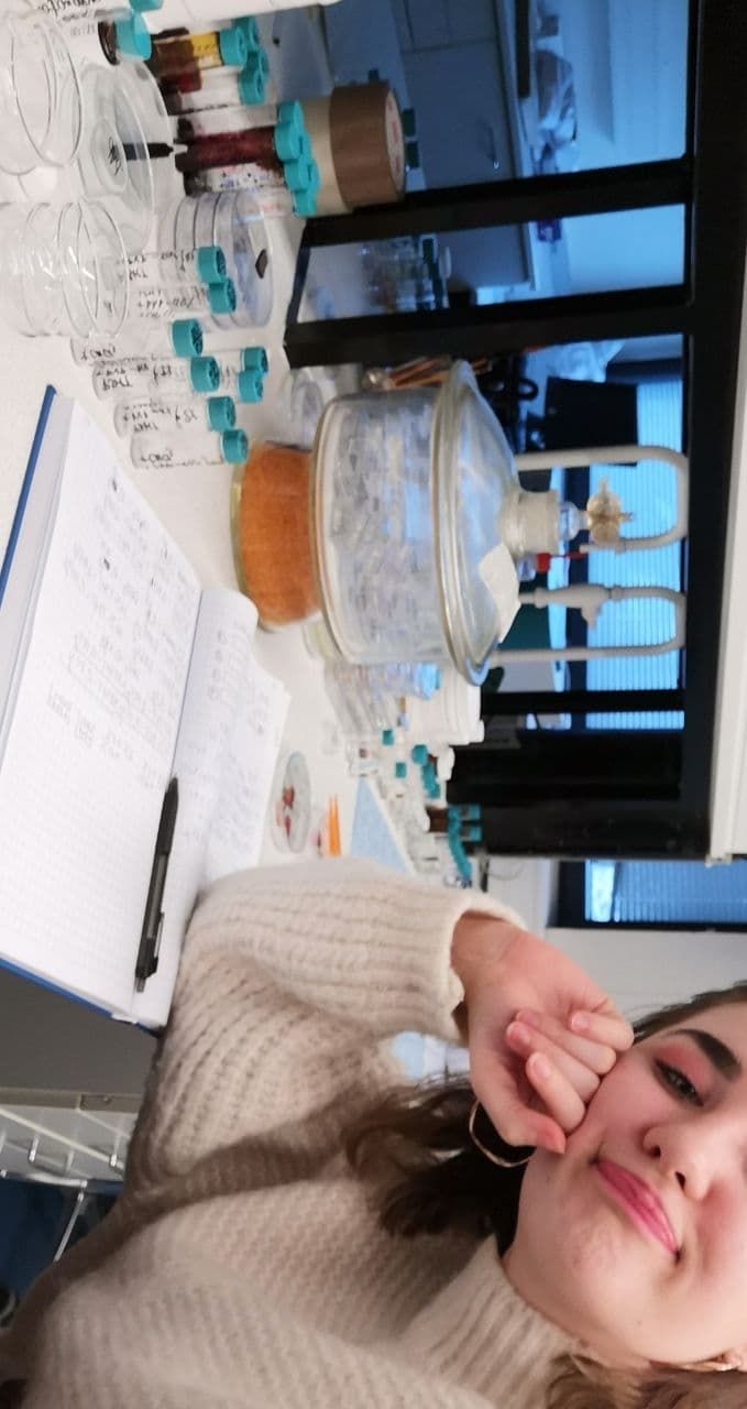 Kasia in a laboratory