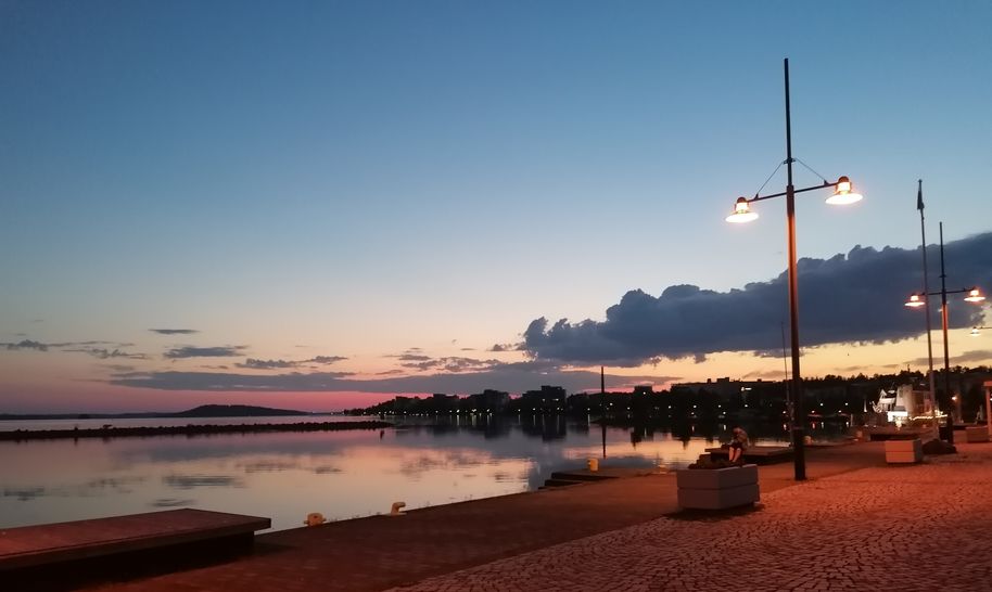 Finnish midnight in the summer, Vesijärvi, Lahti